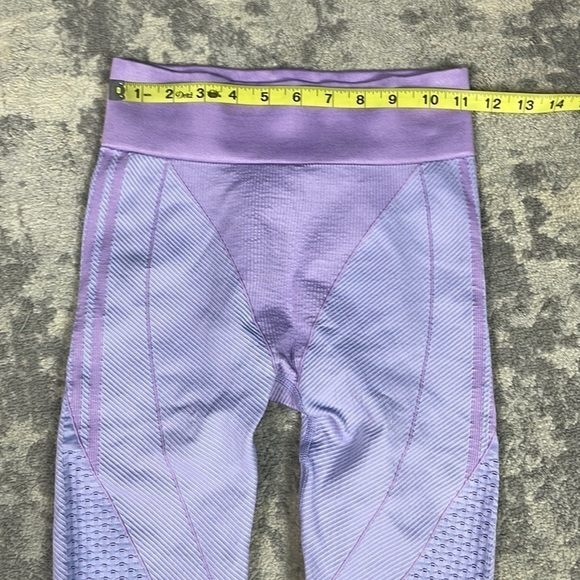 Adidas x IVY PARK Knit Seamless Sport Leggings Athletic Training Purple Lavender - Picture 9 of 14